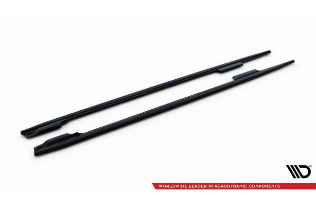 Maxton Design Seitenschweller V.2 für Audi A4 / A4 S-Line / S4 B8  schwarz Hochglanz