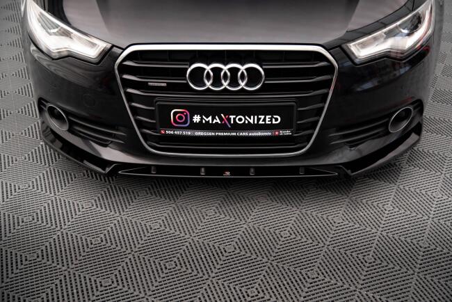 Maxton Design Frontlippe V.2 für Audi A6 C7 schwarz Hochglanz