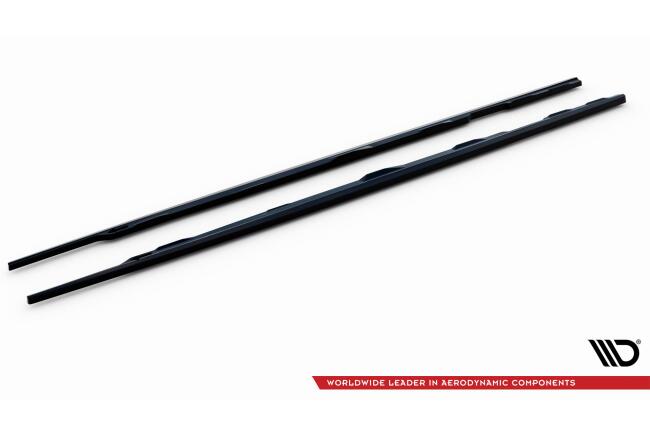 Maxton Design Seitenschweller V.2 für Audi A6 C7 schwarz Hochglanz