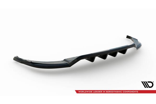 Maxton Design mittlerer Heckdiffusor DTM Look für Audi Q8 S-Line Mk1 Hochglanz schwarz