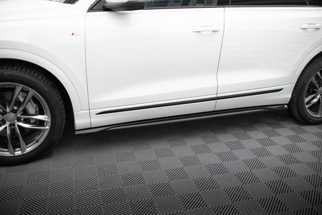 Maxton Design Seitenschweller V.2 für Audi SQ8 / Q8 S-Line Mk1 Hochglanz schwarz