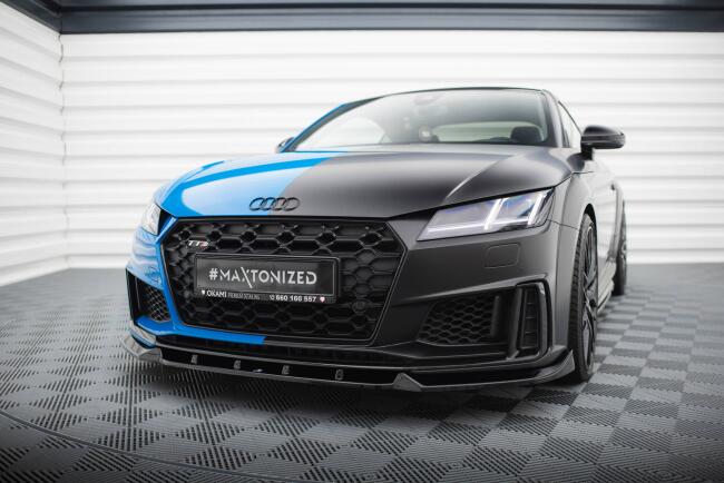 Maxton Design Frontlippe für Audi TT S 8S Facelift Hochglanz schwarz