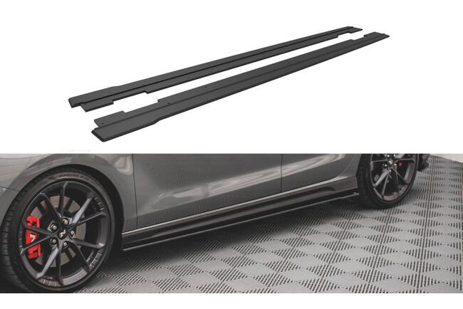 Maxton Design Street Pro Seitenschweller V.2 für Hyundai I30 N schwarz matt
