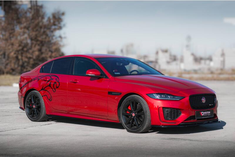 Maxton Design Seitenschweller für Jaguar XE R-Dynamic X760 Facelift Hochglanz schwarz