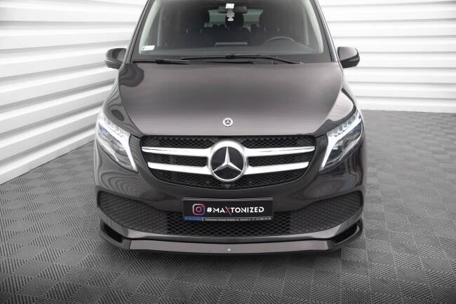 Maxton Design Frontlippe für Mercedes-Benz V-Klasse W447 Facelift Hochglanz schwarz