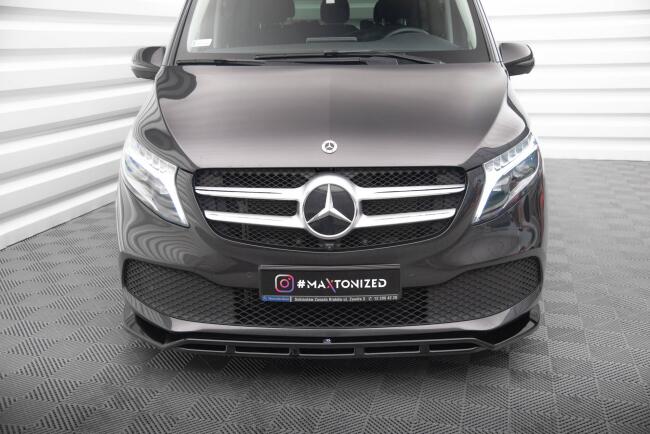 Maxton Design Frontlippe V.2 für Mercedes-Benz V-Klasse W447 Facelift schwarz Hochglanz