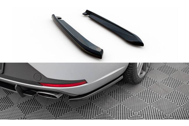 Maxton Design Diffusor Flaps für Seat Leon Cupra Sportstourer Mk3 schwarz Hochglanz