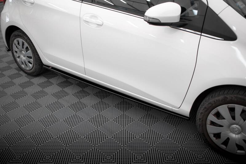 Maxton Design Seitenschweller (Paar) für Toyota Yaris Mk3 Facelift Hochglanz schwarz