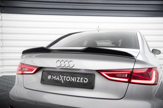 Maxton Design 3D Spoiler Lippe für Audi A3 Limousine 8V Hochglanz schwarz