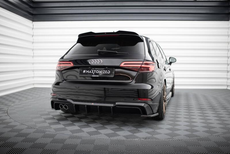 Maxton Design Heckdiffusor V.1 für Audi A3 S-Line Sportback 8V Facelift Hochglanz schwarz