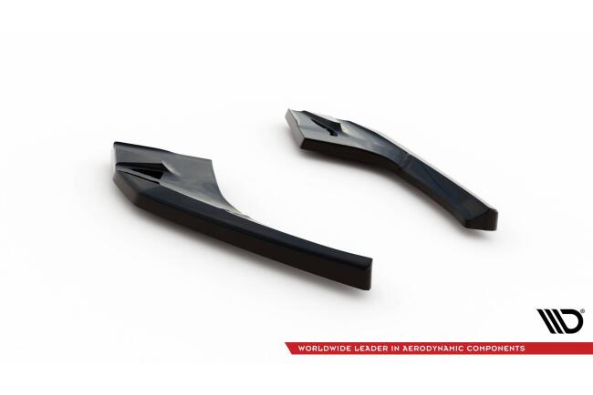 Maxton Design Diffusor Flaps V.2 für Audi S3 / A3 S-Line Sportback 8V Facelift schwarz Hochglanz