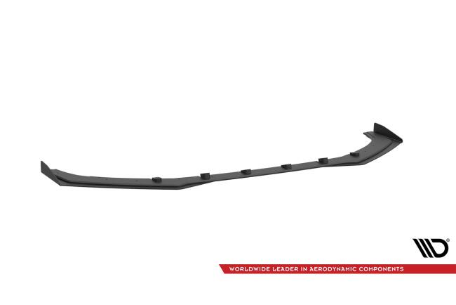 Maxton Design Street Pro Frontlippe für Audi S3 / A3 S-Line Limousine 8V Schwarz matt mit Hochglanz Flaps