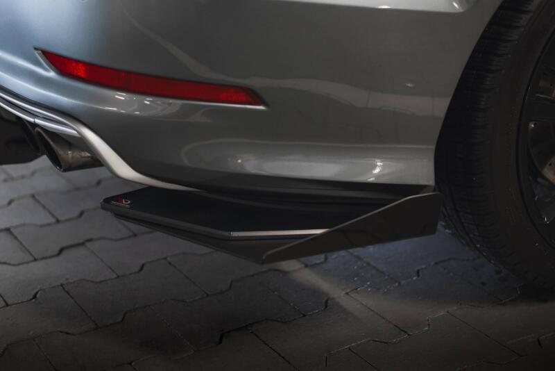 Maxton Design Street Pro Heckdiffusor-Flaps fürAudi S3 Limousine 8V Schwarz matt mit Hochglanz Flaps