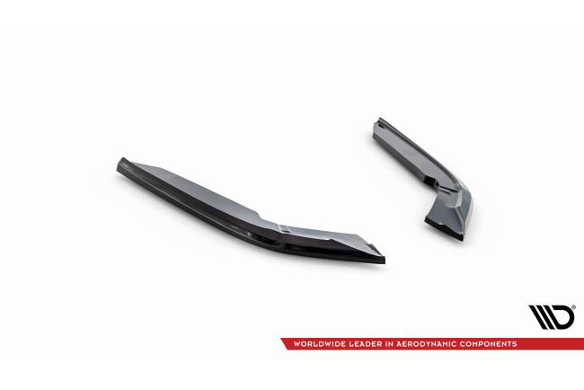 Maxton Design Diffusor Flaps (Paar) V.4 für BMW 4er Coupe M-Paket F32 Hochglanz schwarz