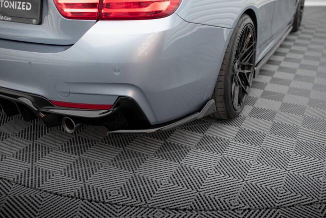 Maxton Design Diffusor Flaps V.5 für BMW 4er Coupe M-Paket F32  schwarz Hochglanz
