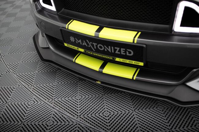 Maxton Design Street Pro Frontlippe für Ford Mustang GT Mk6 Schwarz-Rot