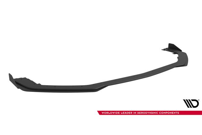 Maxton Design Street Pro Frontlippe für Ford Mustang GT Mk6 schwarz rot mit Hochglanz Flaps