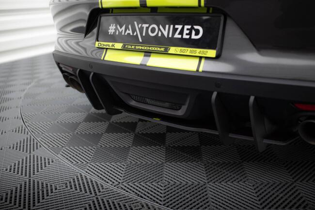 Maxton Design Street Pro Heckdiffusor für Ford Mustang GT Mk6 Schwarz matt