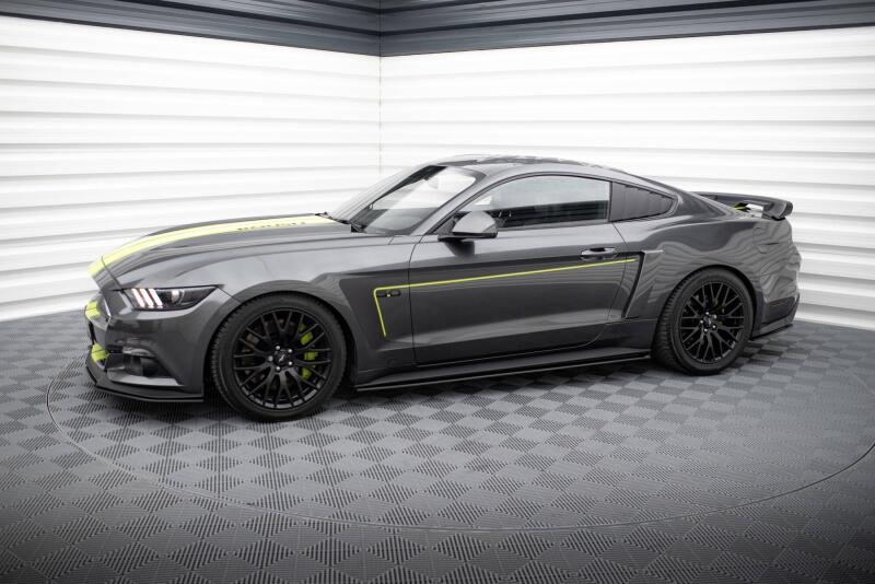 Maxton Design Street Pro Seitenschweller für Ford Mustang GT Mk6 Schwarz matt