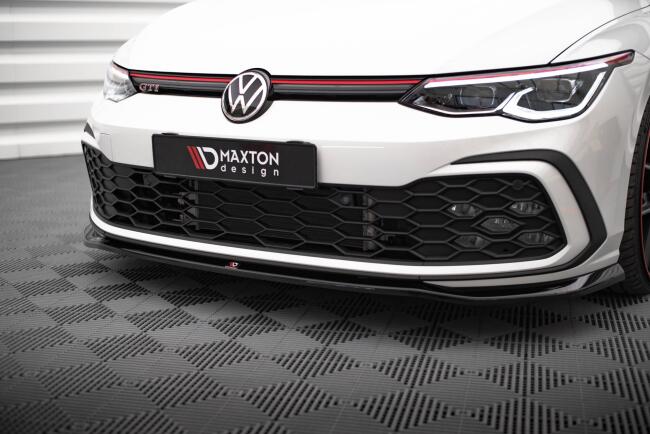 Maxton Design Frontlippe V.7 für Volkswagen Golf GTI Mk8 Hochglanz schwarz