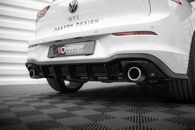 Maxton Design Heckdiffusor V.3 für Volkswagen Golf GTI Mk8 schwarz Hochglanz