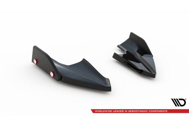 Maxton Design Diffusor Flaps mit Flaps V.5 für Volkswagen Golf R Mk8 Hochglanz schwarz