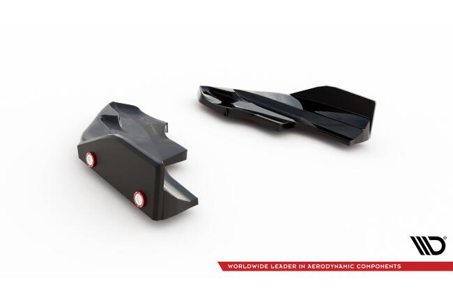 Maxton Design Diffusor Flaps mit Flaps V.6 für Volkswagen Golf 8 R Hochglanz schwarz