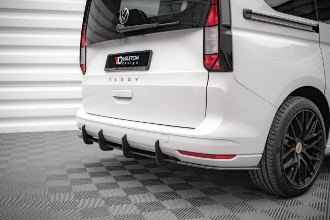 Maxton Design Street Pro Heckdiffusor für VW Caddy Mk5 Schwarz matt