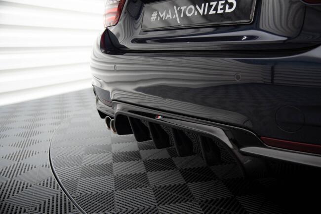 Maxton Design Heckdiffusor für BMW 4er Coupe / Gran Coupe M-Paket F32 / F36 (Version mit einseitigem Auspuff)