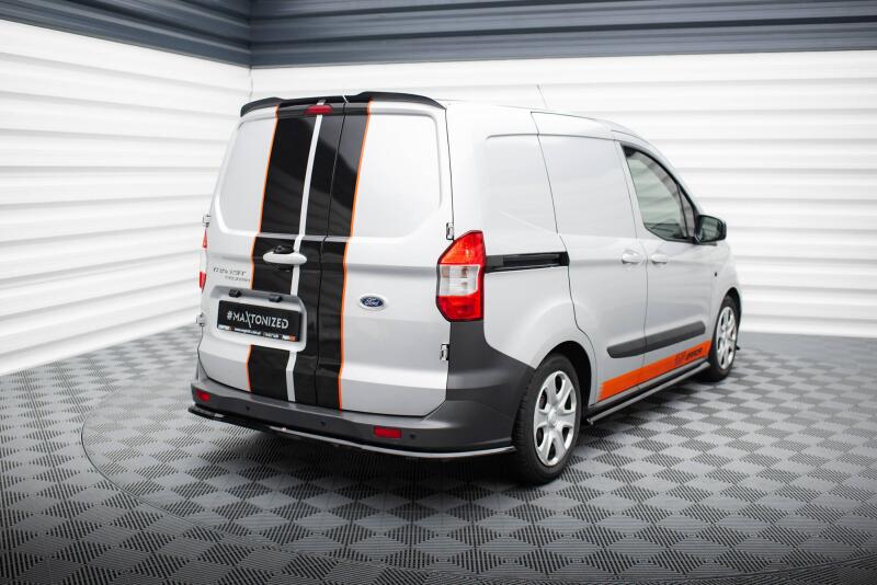 Maxton Design Mittlerer Heckdiffusor für Ford Transit Courier Mk1 Hochglanz schwarz