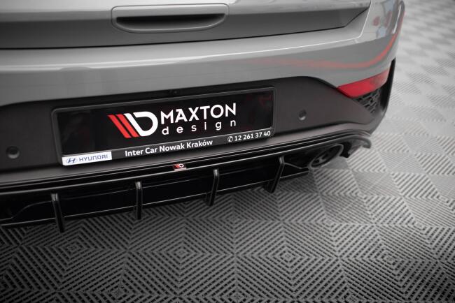 Maxton Design Heckdiffusor für Hyundai I30 N Hatchback Mk3 Facelift schwarz Hochglanz