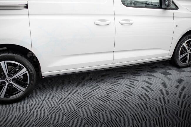 Maxton Design Seitenschweller für Volkswagen Caddy Maxi Mk5 schwarz Hochglanz
