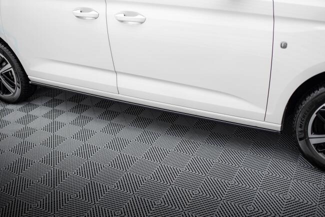 Maxton Design Seitenschweller für Volkswagen Caddy Maxi Mk5 Hochglanz schwarz