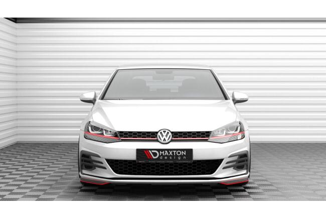 Maxton Design Frontlippen-Flaps für Volkswagen Golf GTI Mk7 Facelift Hochglanz schwarz