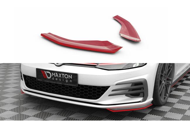 Maxton Design Frontlippen-Flaps für Volkswagen Golf GTI Mk7 Facelift Rot