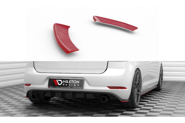 Maxton Design Diffusor Flaps V.2 für Volkswagen Golf GTI Mk7 Facelift Hochglanz schwarz