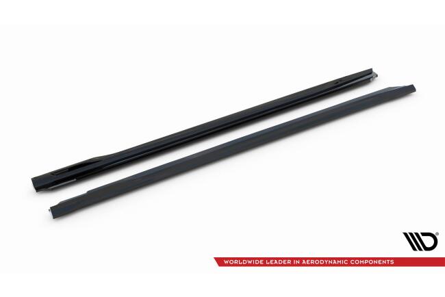 Maxton Design Seitenschweller (Paar) V.1 für BMW 5er / I5 M-Paket G60 / G61 Hochglanz schwarz