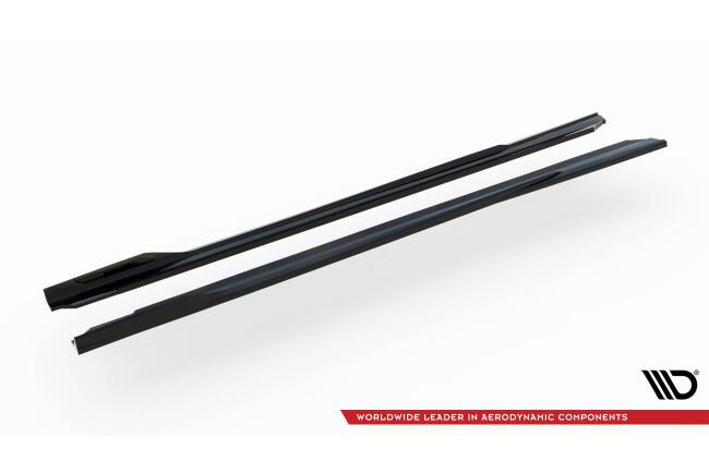 Maxton Design Seitenschweller (Paar) V.2 für BMW 5er / I5 M-Paket G60 / G61 Hochglanz schwarz