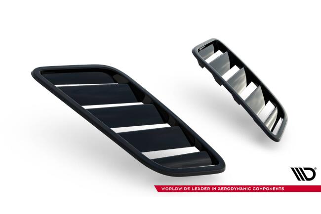 Maxton Design Luftschlitze für Ford Fiesta ST Mk7 Facelift schwarz Hochglanz