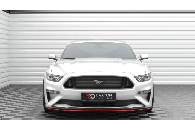 Maxton Design Frontlippe V.2 für Ford Mustang Mk6 Facelift Hochglanz schwarz