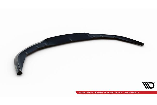 Maxton Design Frontlippe V.1 für Porsche Taycan / Taycan 4 / Taycan 4S / Taycan GTS Mk1 Hochglanz schwarz