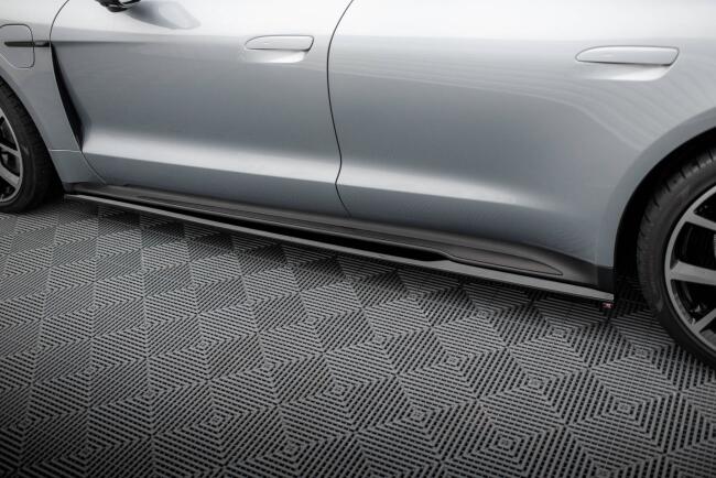 Maxton Design Seitenschweller für Porsche Taycan / Taycan 4 / Taycan 4S / Taycan GTS Mk1 schwarz Hochglanz