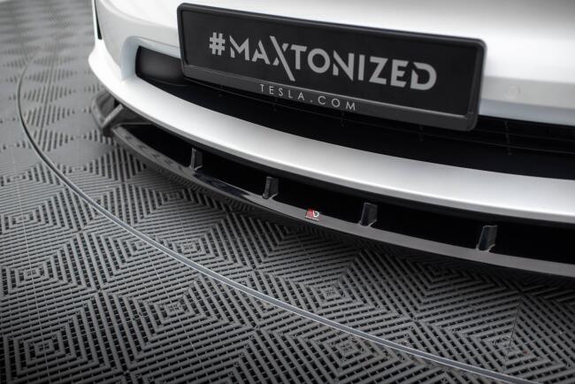 Maxton Design Frontlippe V.2 für Tesla Model X Mk1 Facelift Hochglanz schwarz