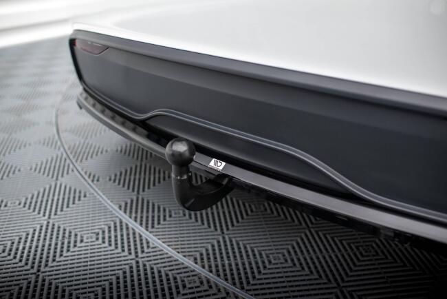 Maxton Design mittlerer Heckdiffusor für Tesla Model X Mk1 Facelift Hochglanz schwarz