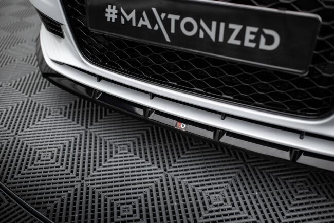 Maxton Design Frontlippe V.1 für Audi A3 Limousine 8V Hochglanz schwarz