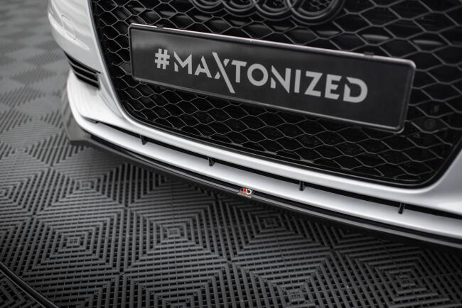 Maxton Design Frontlippe V.2 für Audi A3 Limousine 8V Hochglanz schwarz