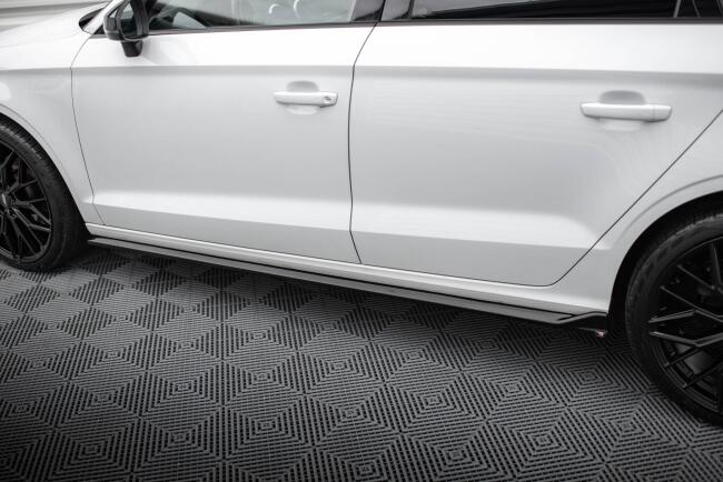 Maxton Design Seitenschweller für Audi A3 Limousine 8V Hochglanz schwarz