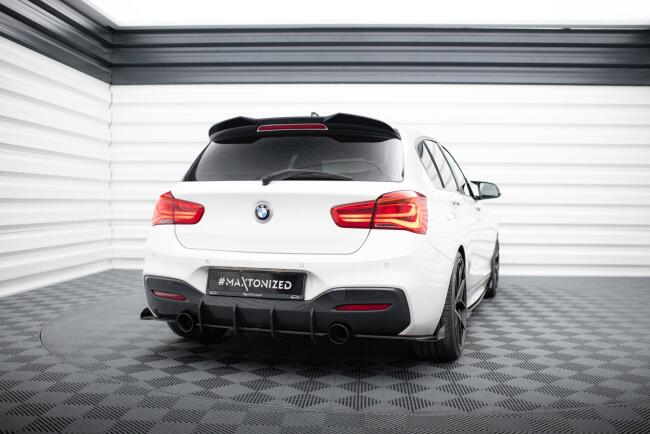 Maxton Design Heckspoiler 3D für BMW 1er M-Paket / M140i / Standard F20 / F21 Hochglanz schwarz