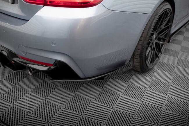 Maxton Design Street Pro Diffusor + Flaps für BMW 435i Coupe M-Paket F32 Schwarz