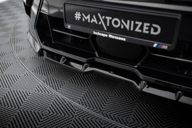 Maxton Design Frontlippe V.1 für BMW X5 M F95 Facelift Hochglanz schwarz